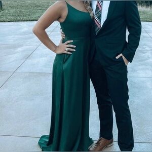 David’s Bridal crepe-back satin one-shoulder bridesmaid dress Juniper size 6​